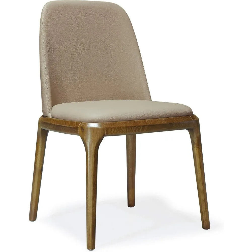 

Courding Mid Century Modern Faux Leather Dining Chair with Comfortable Foam Padding & Durable Solid Ash Wood,