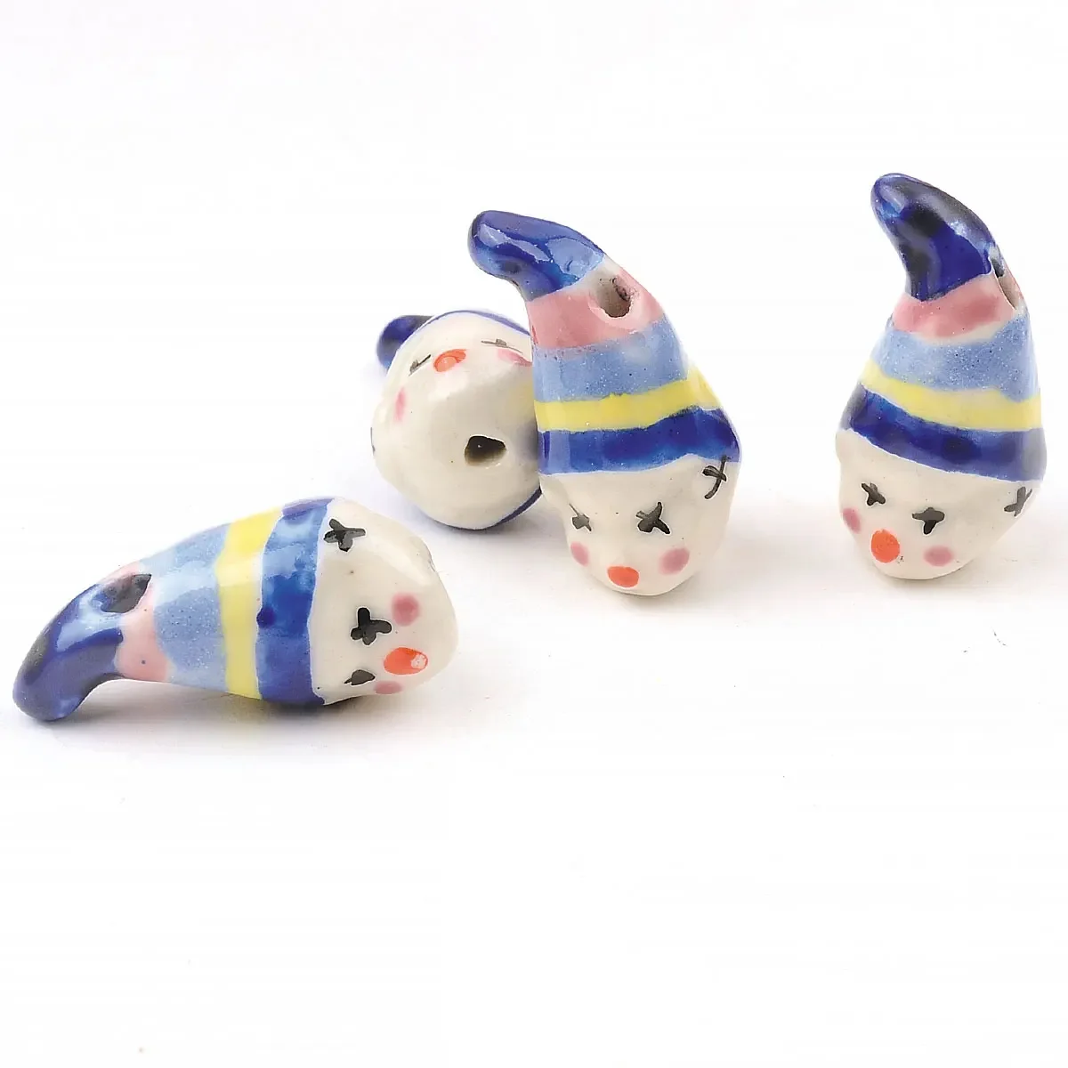 5pcs 1.3x2.5cm Random Mixing Animals Ceramic Beads For Jewelry Making DIY Earrings Necklace Loose Porcelain Bead Accessories