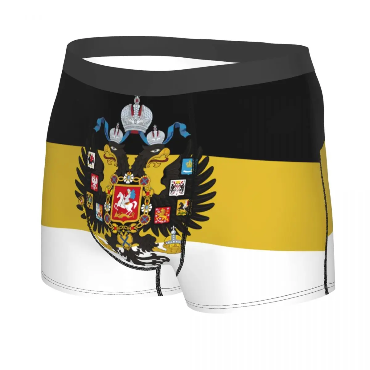 Custom Russian Empire Flag Boxer Shorts For Homme 3D Print Russia Proud Underwear Panties Briefs Stretch Underpants