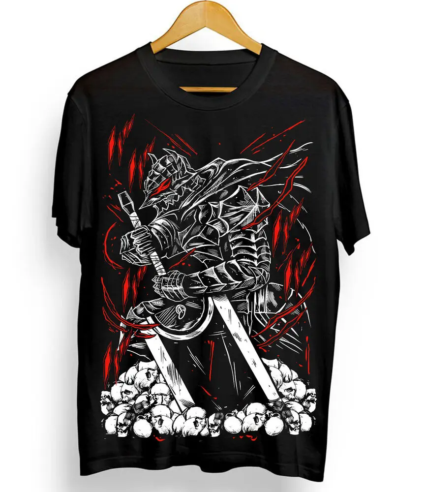 Berserk T-shirt Manga Strip Guts Berserker Armour Anime Black shirt ALL SIZES