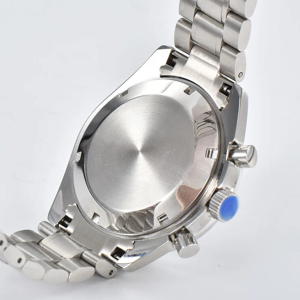 39.7mm case stainless steel case fit VK63 VK63A movement case Sapphire Crystal Glass case 20mm strap