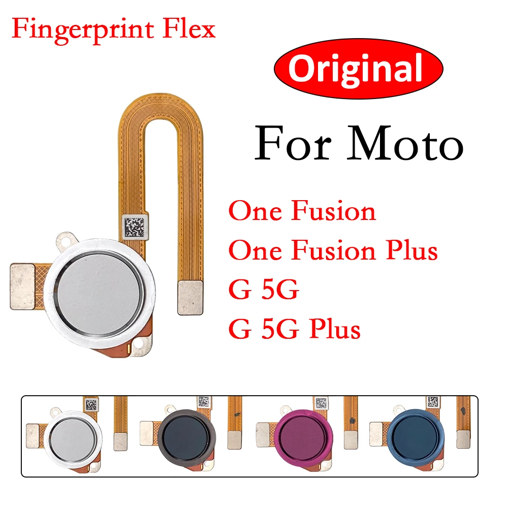 New Fingerprint Sensor Flex Cable Board For Moto G 5G One Fusion Plus Home Key Button Touch ID Flex Cable Panel Replacement