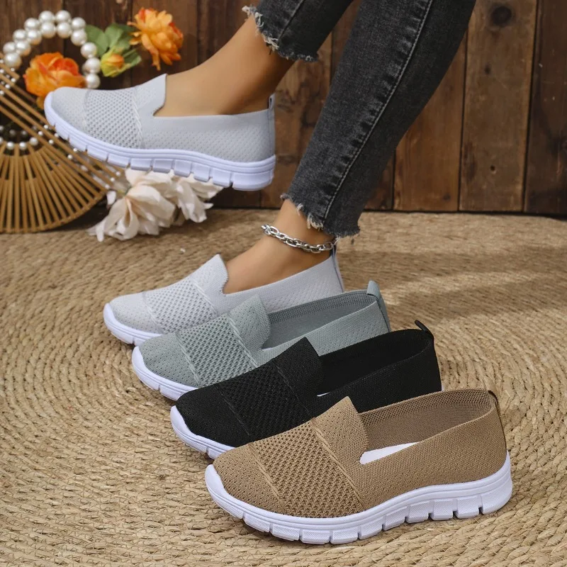 

Women's Casual Mesh Shoes Breathable Sneakers Shallow Mouth Loafers Comfort Vulcanize Shoes Outdoor Lightweight Walking Footwear
