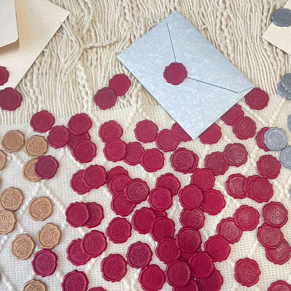 

20Pcs Steric Sealing Wax Stickers Jubilant Retro Package Seal Decals Wedding Textured Wrapping Sealing Stickers