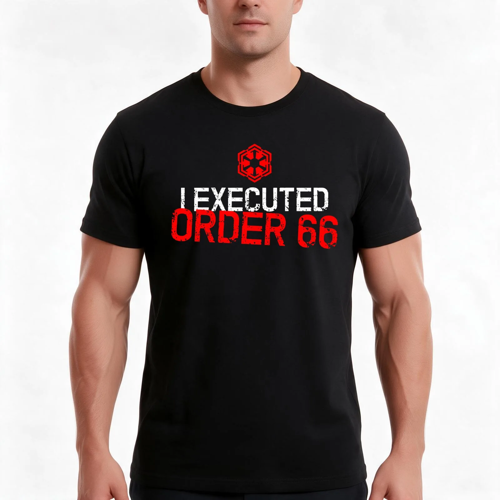 I Executed Order 66 T-Shirt, Summer Casual Cotton Tee, Oversized Streetwear Tops, Vintage Graphic Print, Loose Fit Short Sleeve