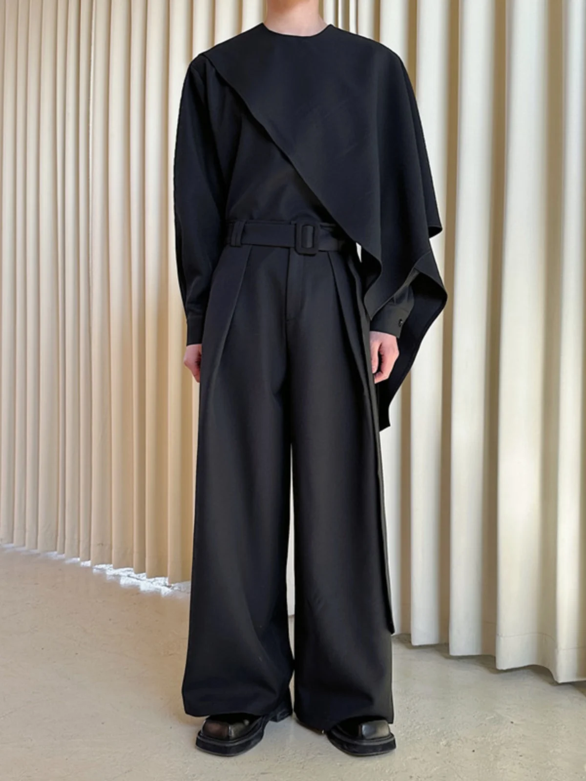 

mat Men's Long Casual Pants Straight Leg Wide Leg Faionable Versatile Dragging Floor Pants Spring Autumn