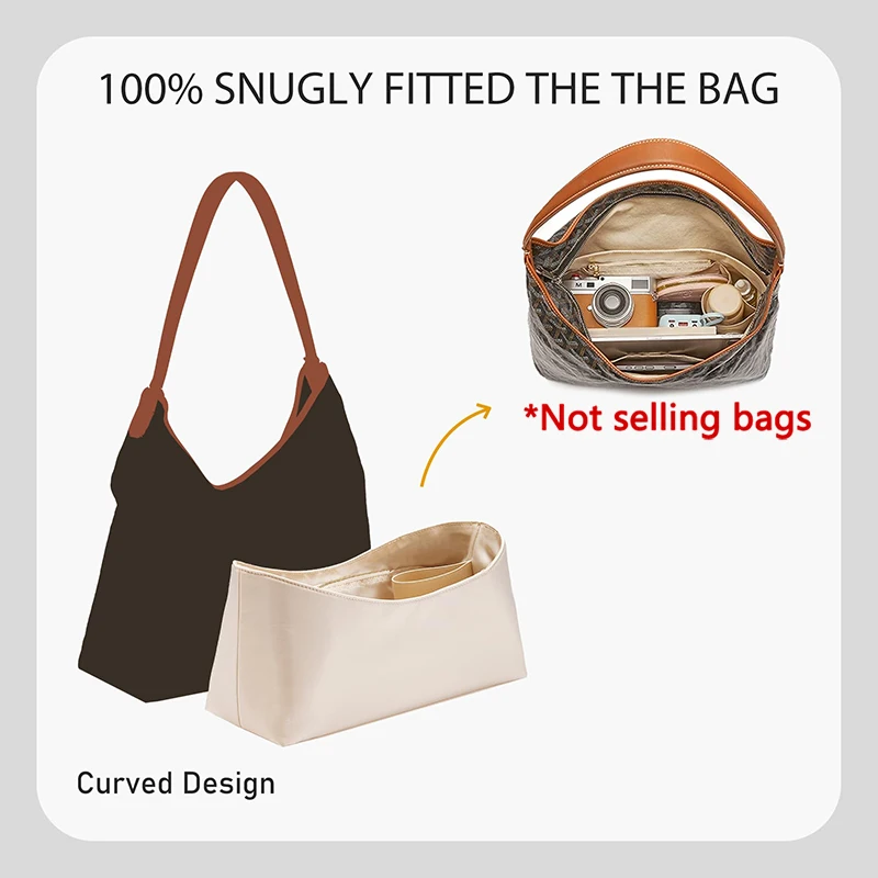 Nylon Purse Organizer Insert For Tote Bag Goyard Hobo Lightweight Durable Fashion Bags Support Modification Bag Accessories New