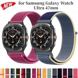 삼성 갤럭시 시계 용 나일론 루프 시계 밴드 Ultra 2025 갤럭시 시계 8-7 Ultra 액세서리 용 47mm 스마트 워치 스포츠 손목 밴드