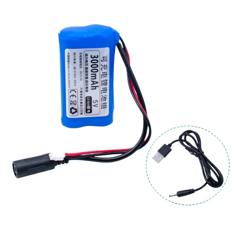 5V 3000mAh-11200mAh Lithium Battery Rechargeable Single Chip Microcomputer for Outdoor LED Lamp, USB Fan, Bluetooth Speaker