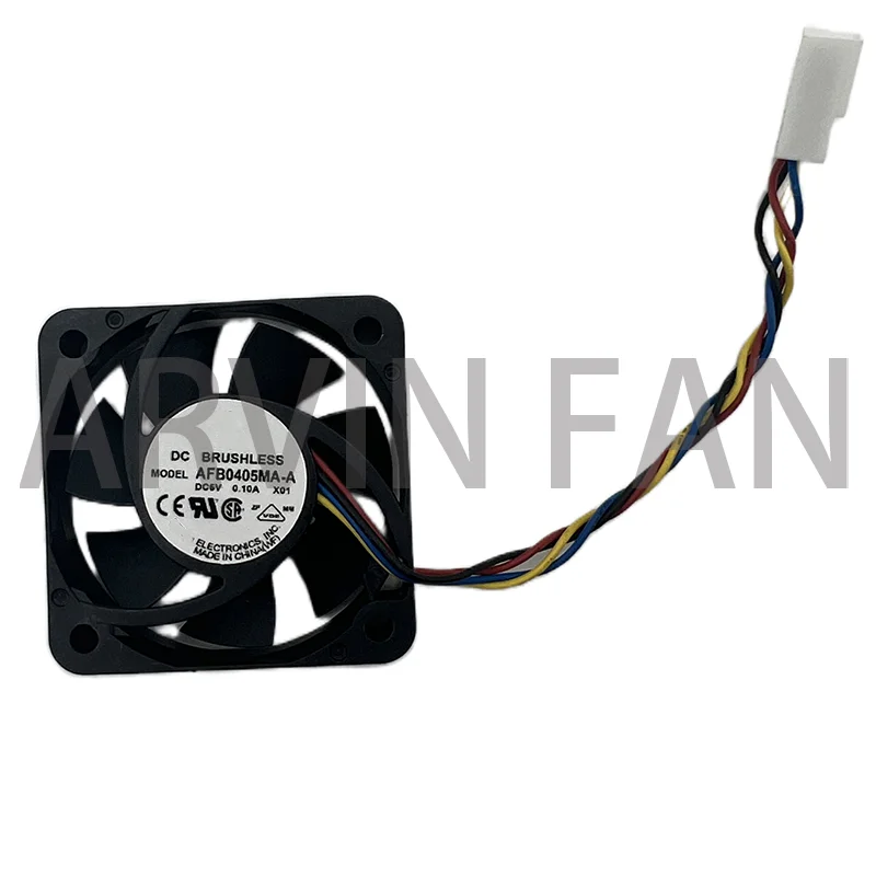 Ventilador de refrigeración silencioso para carcasa pequeña, 4cm, 40mm, 40x40x10mm, 4010 DC5V, 0.10A, rodamiento de bolas, 4 cables Pwm