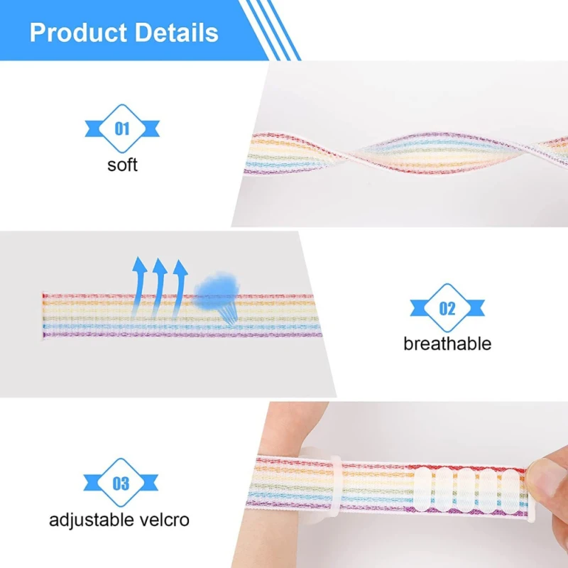 1pc Colorful Wrist Strap For AirTag Adjustable Stretchy Nylon Watch Band Lightweight Anti-Lost Replaceable Wristband For AirTag