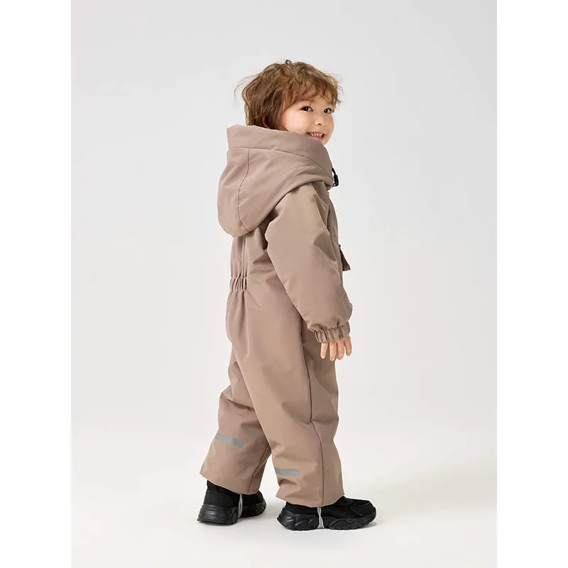 Baby Boys winter Hooded Warm Ski Suit Children's Jumpsuit Windproof Waterproof Thicken Coat Outdoor Wear