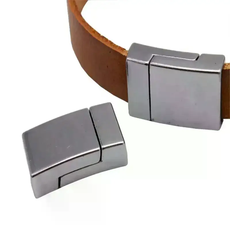 Alloy Flat Magnetic Clasp for 5mm Leather Cord Connector Strong Secure Buckles for DIY Handmade Jewelry Bracelet Necklace