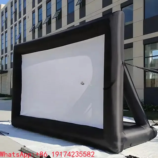 Outdoor Inflatable Movie Screen With Air Blower For Backyard Party