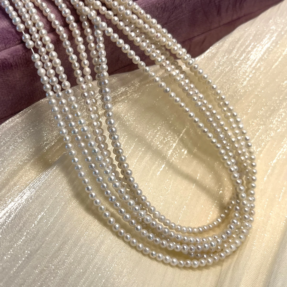 AAA 2-3mm High Quality Near-round Beads Exquisite Natural Freshwater Pearls for Jewelry Making DIY Necklace Bracelet Accessories