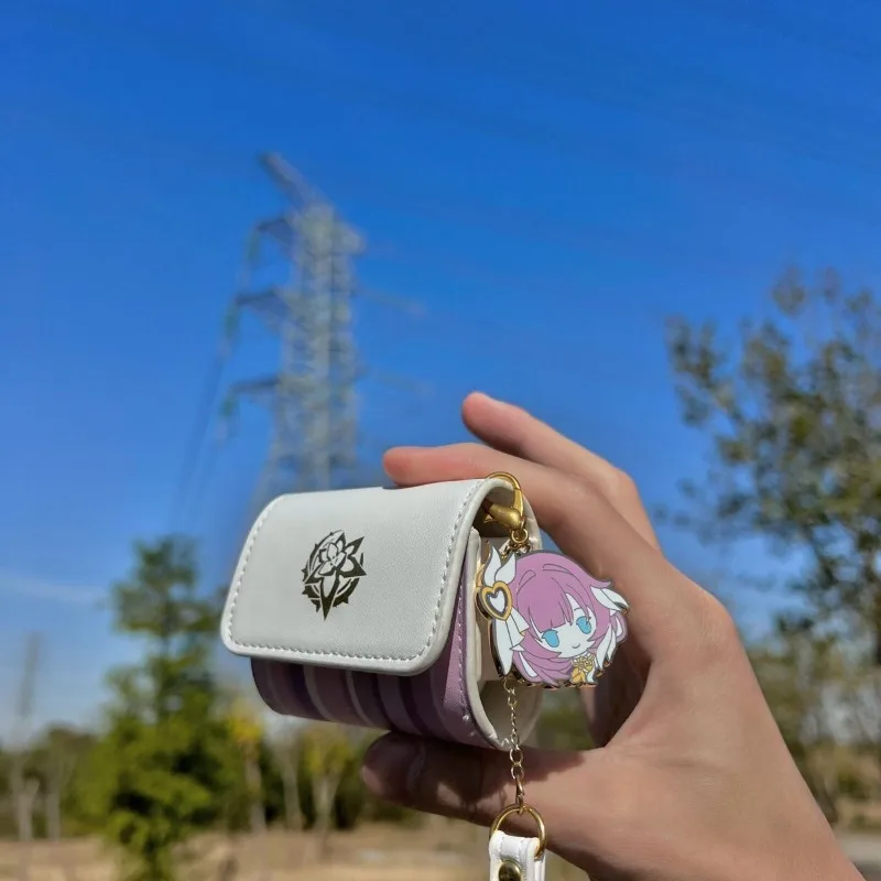 لعبة Honkai Impact 3 Elysia Peripheral AirPods حافظة سماعة الرأس مع شارة رائعة حقيبة تخزين سماعة الأذن هدية