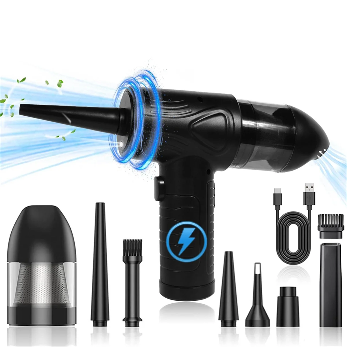 

2-In-1 Electric Compressed Air Duster, Cordless Air Duster and Vacuum, Air Duster Blower, 3 Adjustable Speed