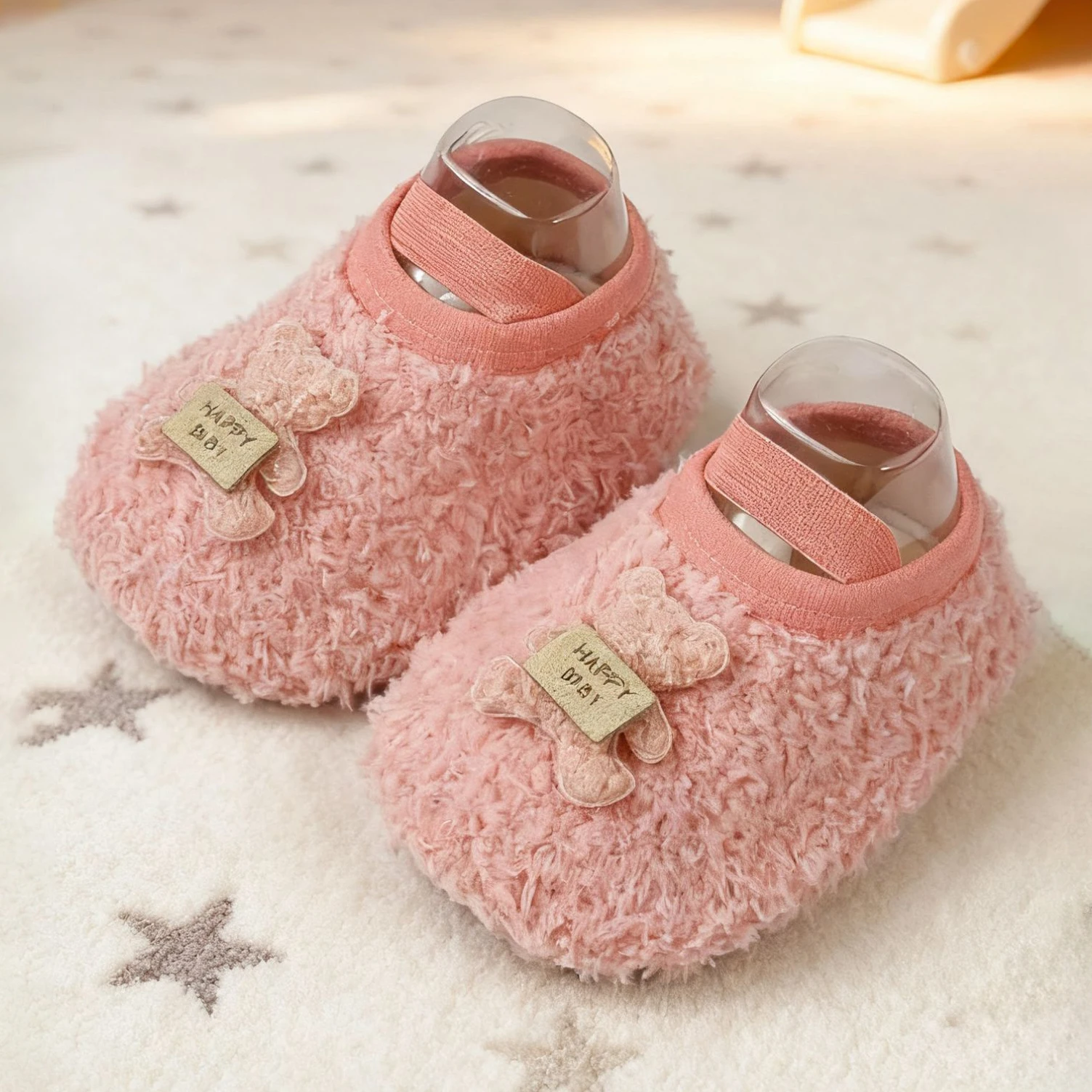 Nuove pantofole in cotone per bambini Pantofole per asilo per bambini in peluche per ragazza carina cartone animato invernale