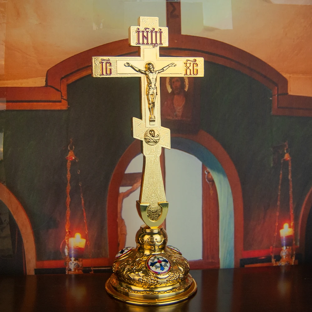 13.6 Inch Orthodox Cross,Orthodox Standing Cross,Orthodox Hand Cross,Orthodox Crosses Gifts,Desktop Decoration