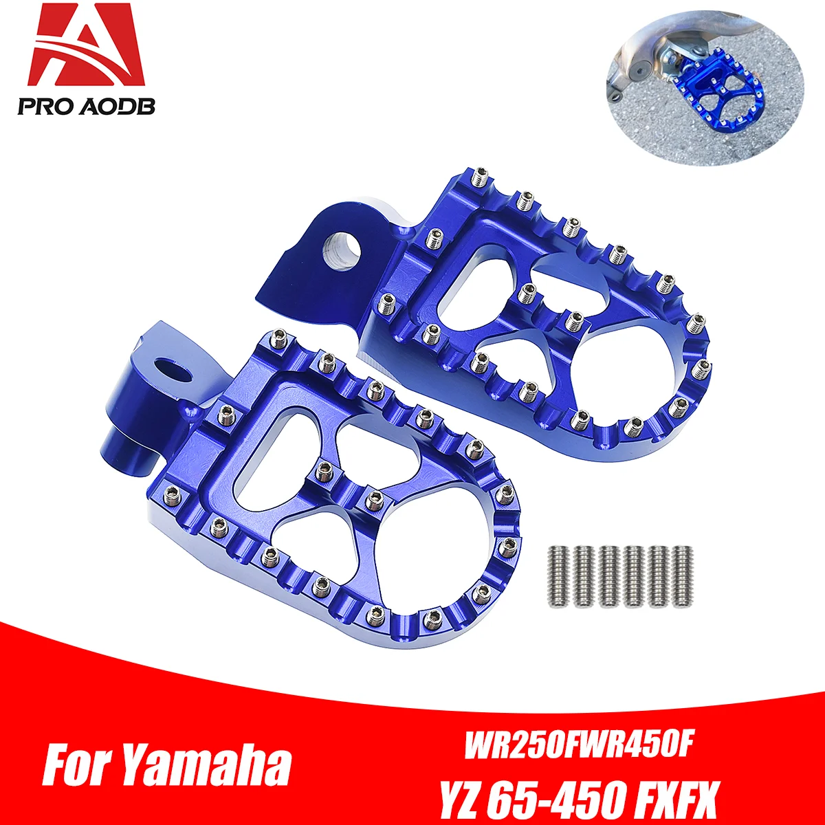 MotorcycleFootrest Footpeg Foot Pegs For Yamaha YZ 65 85 125 250 125X 250X 250FX 450FX WR 250F 450F YZF WRF 250 450 2001 - 2023