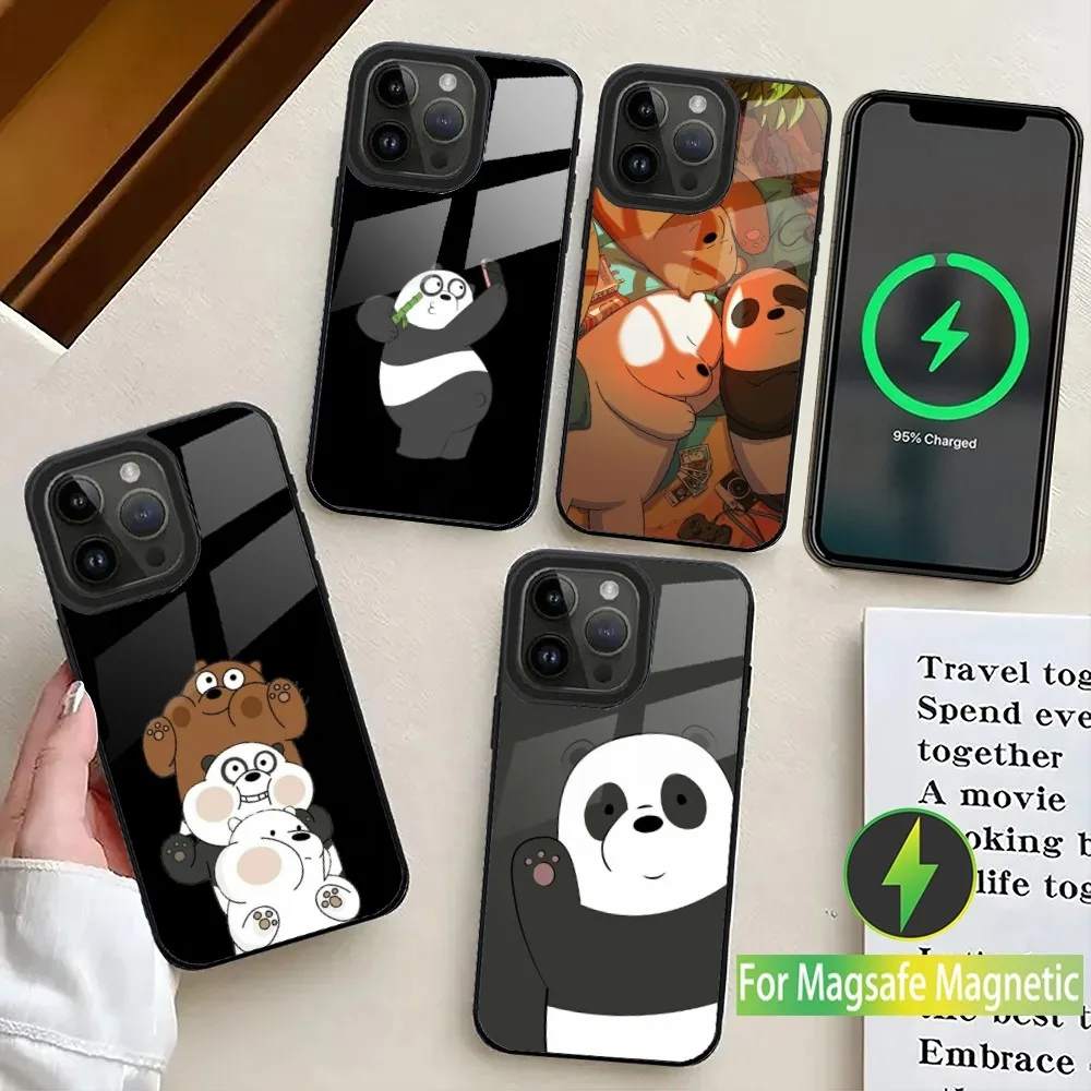 Cartoon B-Bare B-niedźwiedzie, które dzwonimy do 15,14 iPhone\'a, 13,12,11,Plus,Pro,Max Mini Magsafe magnetyczne ładowanie bezprzewodowe