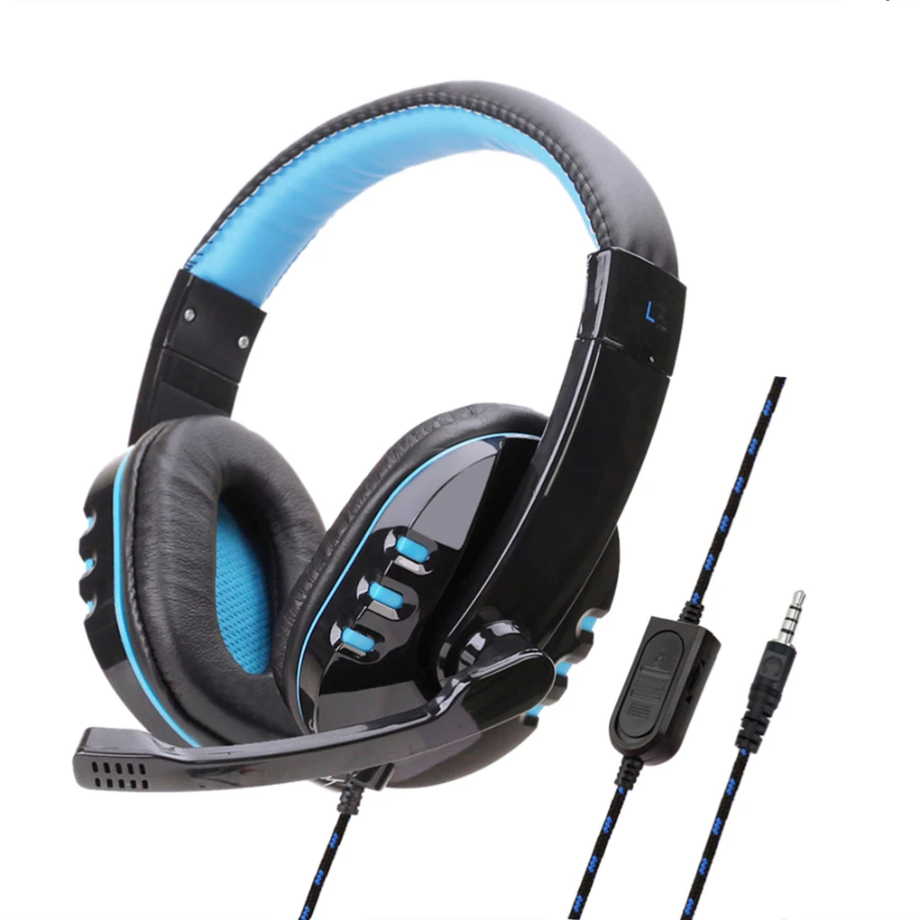 10pcs/lot Gamer Headphone with Microphone 3.5mm Jack Gaming Headset Stereo Bass Over Ear Earphone for PS4 Phone Tablet PC