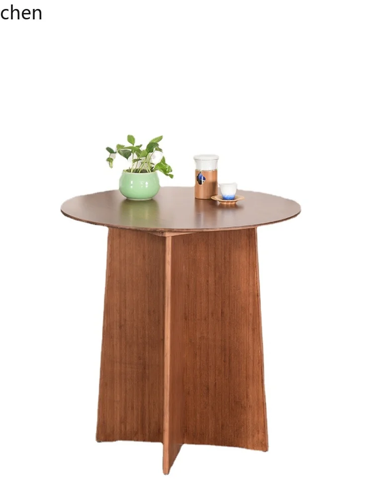 YFY Reception Solid Wood Business Reception Small round Table Sales Office Negotiation Table Chair