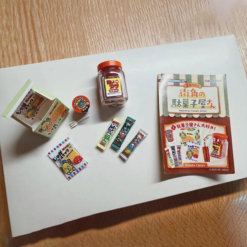 Rement Retro Street Candy Store Mini Diorama Blind Box Set 6 Types Traditional Sweets Shop Figure Collection Display Toy