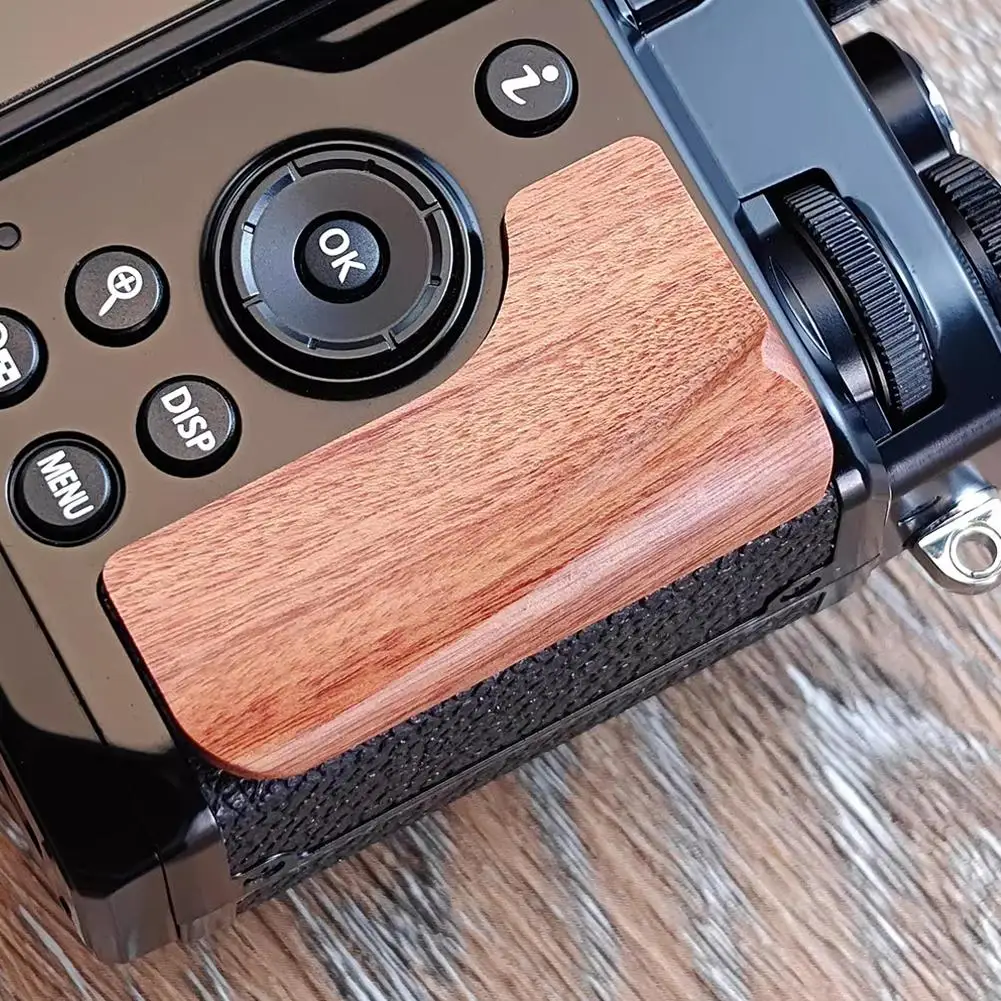 Solid Wood Finger Handle Wooden Hand Grip For Nikon ZF Digital Camera Ebony Walnut Lightweight Improves The Grip Feeling ﻿