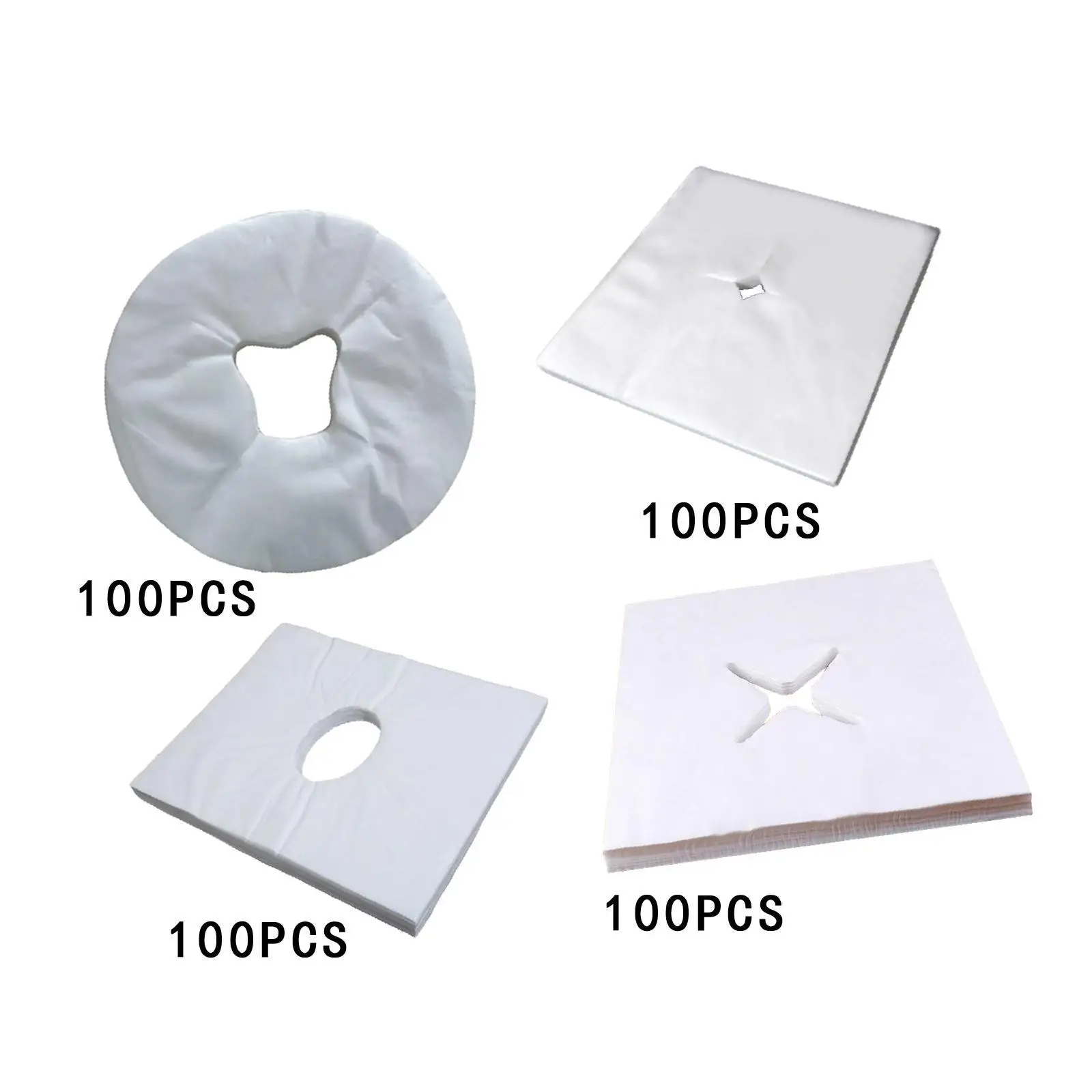

100x Disposable Face Cradle Covers Headrest Covers for Clean Shops SPA Rooms