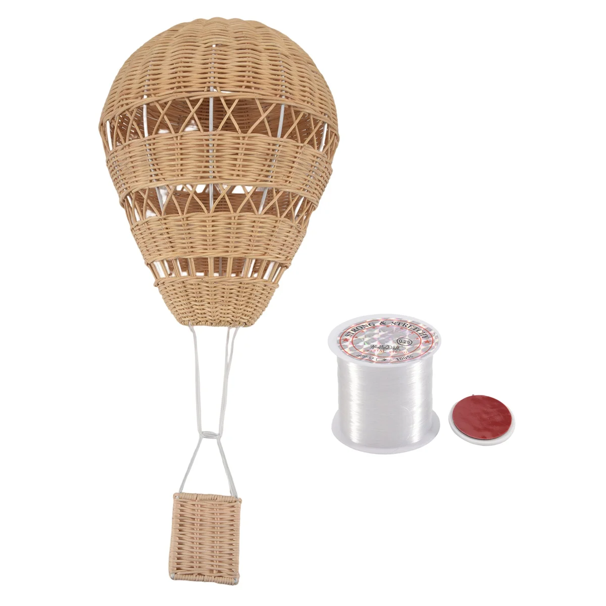 Hand-Woven Rattan Hot Air Balloon Children's Room Wall Decoration Bohemian Nursery Decoration Photo Props