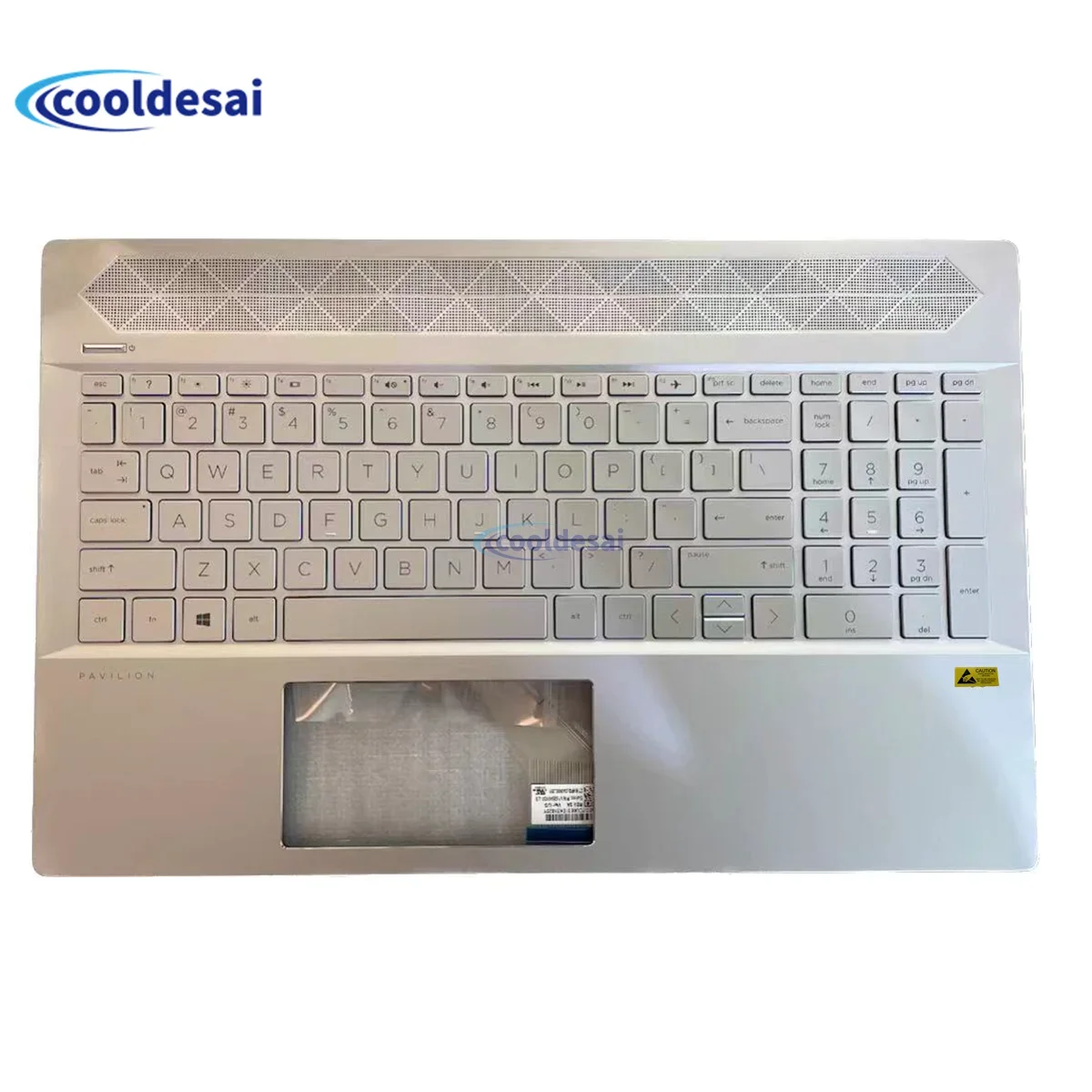 

For HP Pavilion 15-CU 15T-CU C Cover Series Laptop Silver Cover US English Keyboard Palmrest Assembly L24926-001