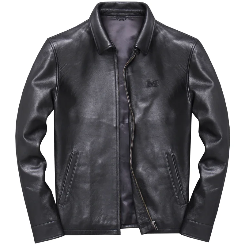 

YR!Free shipping.100% genuine leather jacket for men.2022 Classic casual father's leather coat.soft sheepskin cloth.wholesales