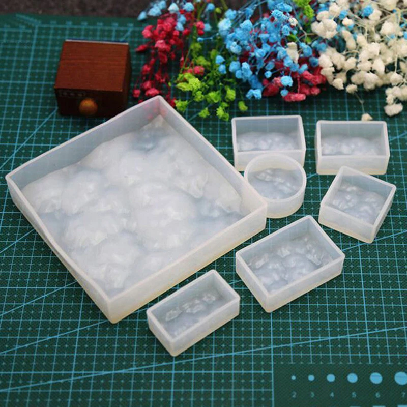 Water Ripples Wave Pendant Necklace Earring Beads Casting Crystal Molds Silicone Resin Liquid Mold DIY Jewelry Making Craft Tool
