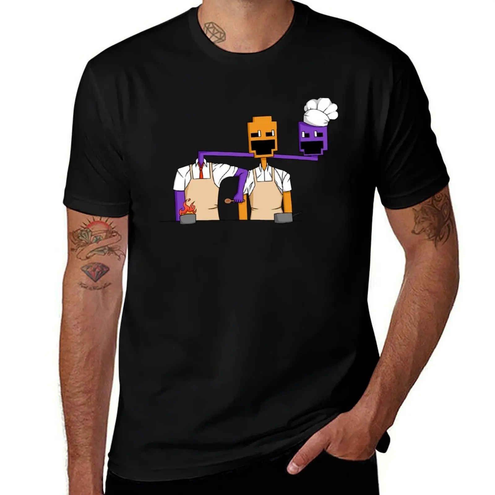 Dave and Jack chef- day shift at freddys T-Shirt Casual Light Summer Short Sleeve Top