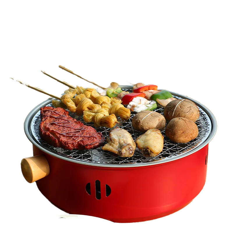 

Portable stainless steel charcoal grill folding design for indoor or outdoor camping home grills