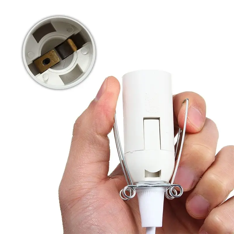 1.8M Eu Netsnoer Kabel E14 E27 Socket Lampvoet Met Schakelaar Draad Voor Hanger Led Lamp E14 Hanglamp suspension Holder