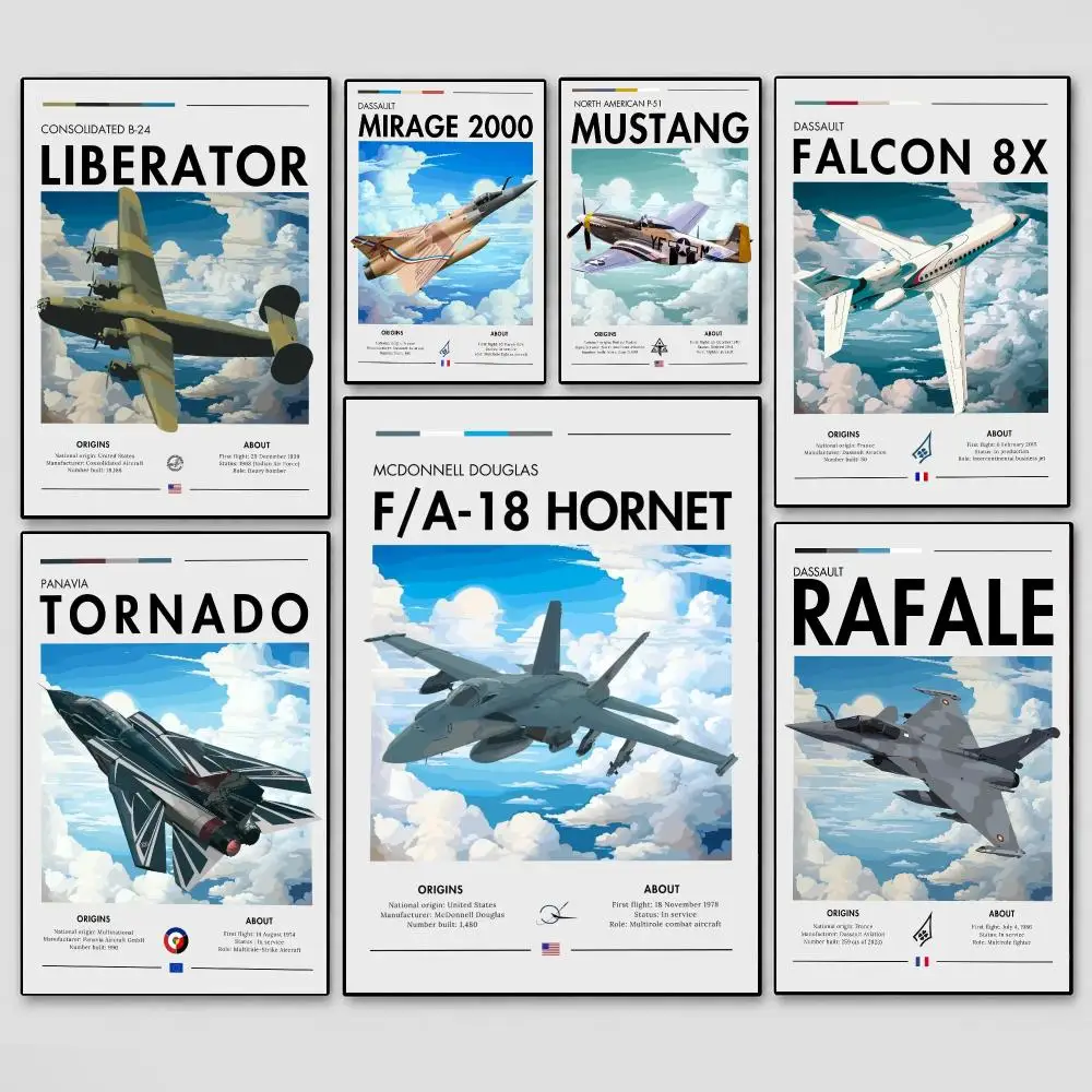 Supersonic Fighter Jets Photography Poster Waterproof Sticky WallArt Print For Bedroom Living Room Hallway Bar Home Decor