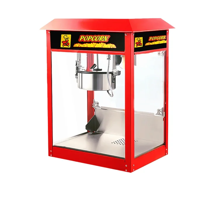 Wholesale Red Color High-capacity Popcorn Machine 1600W High Productivity Snack Machine New Corn Special Pot Night Market Use