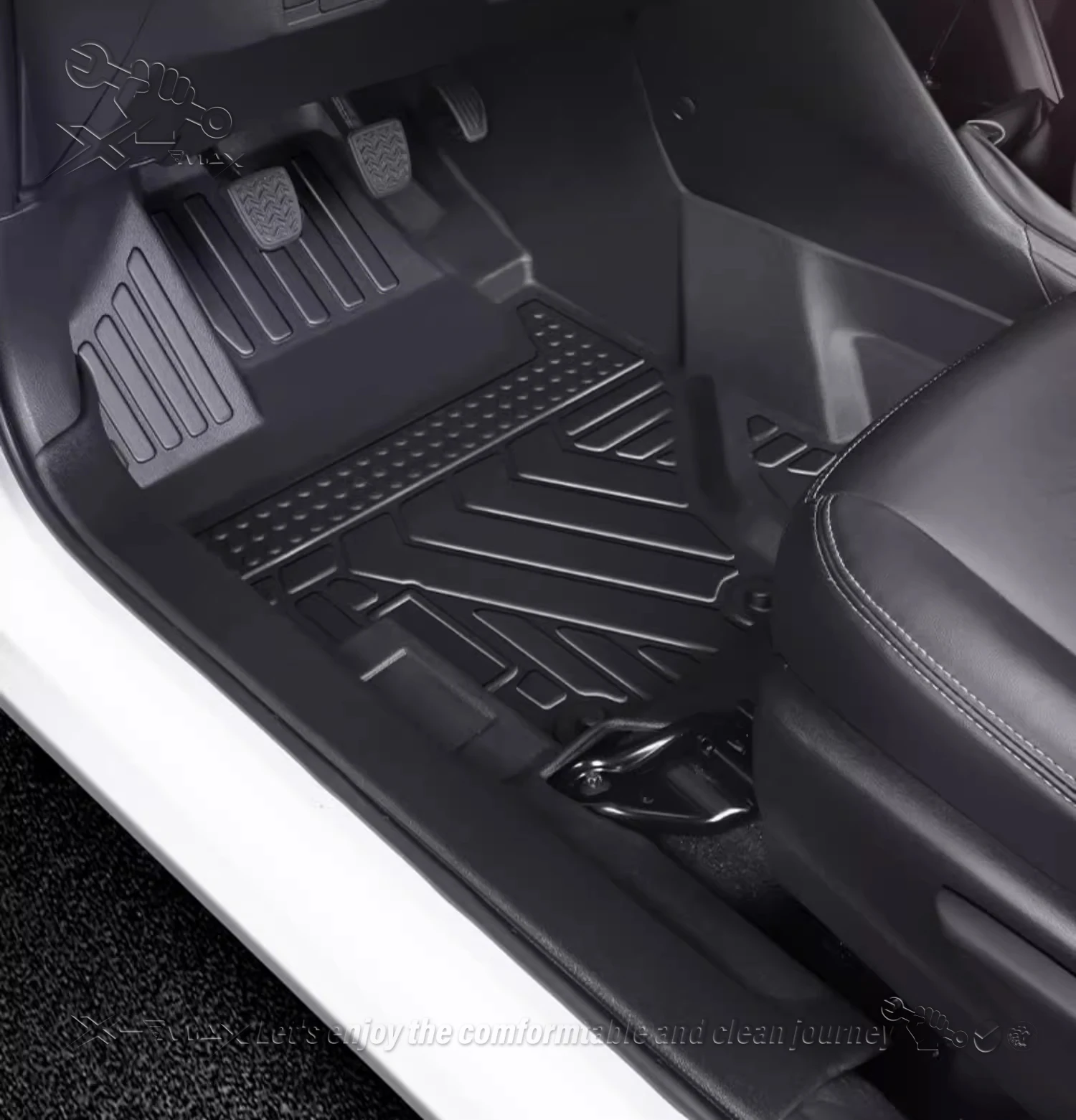 Left-hand Drive Car Floor Mat For Toyota Vios 2014-2022 FS Full Surround Foot Mat Automotive Floor Mat Floor Liner Water-proof