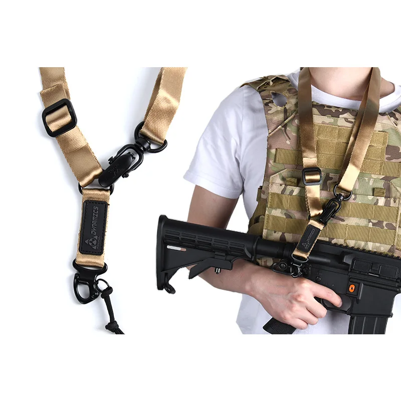 Szelki taktyczne MS2 z podwójnym mocowaniem, wielofunkcyjna smycz, pasek do broni, wojskowy styl, taktyczny pasek do karabinu, pasek do pistoletu airsoftowego.
