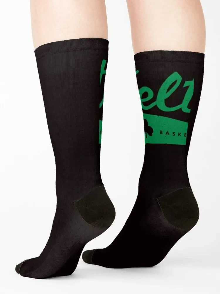 Vintage Celtics Basketball Skript (grün) Socken niedlichen Crossfit Anti-Rutsch-Kawaii Luxus Frau Socken Männer