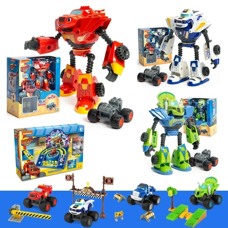 

Monsters Machines Car Toys Blaze Cartoon Model Plastic/alloy Deformed Action Figures Robot Anime Game Boy Toys Birthday Gifts