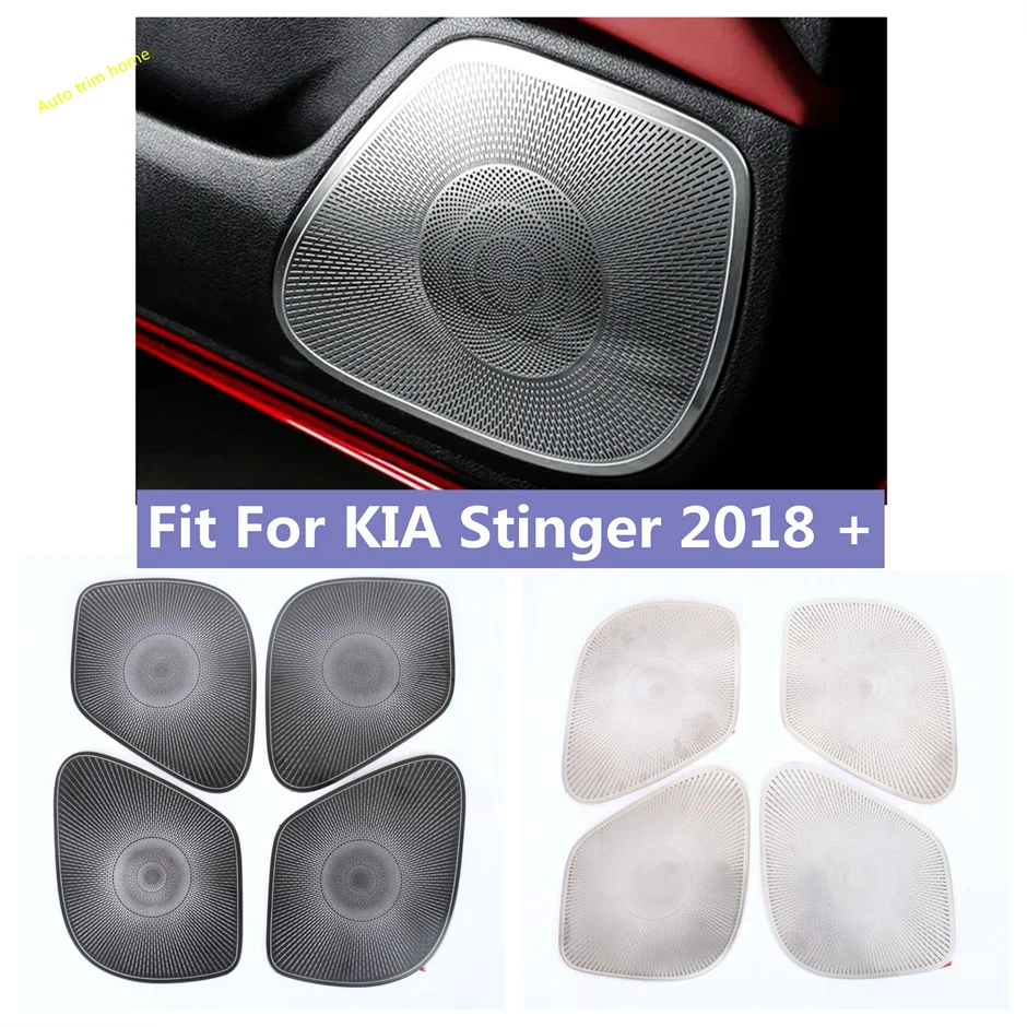 

LHD RHD For KIA Stinger 2018 2019 2020 2021 2022 Interior 4 Door Audio Speaker Loudspeaker Frame horn Decoration Cover Trim