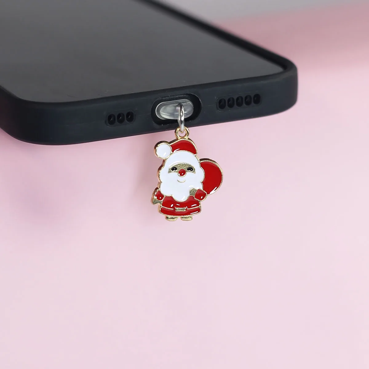 Karácsonyi santa claus karácsonyi Fa karácsonyi Kalap Mozgékony Letörölget dugasz Medál számára IPhone kiegészítők dekorációs type-c Kinyitás Letörölget