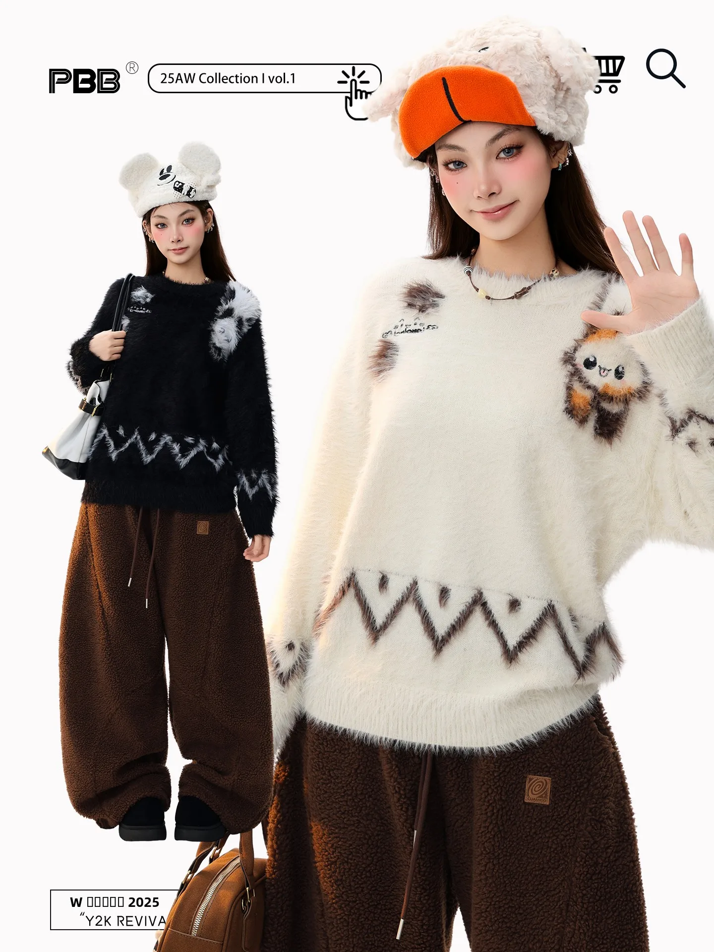 

Ретро-американский теплый вязаный свитер с меховыми вставками для женщин, омолаживающий эффект, зимний, уличный стиль, длинный рукав