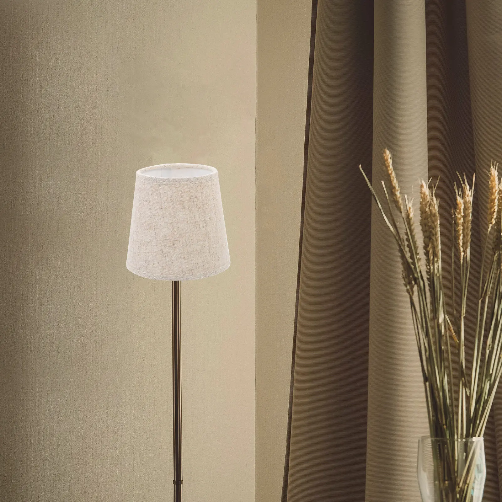 2Pcs Fabric Lamp Shade Iron Frame Table Lamp Cover Soft Light Diffuser for Bedroom Living Room Hotel Study Decorative Household