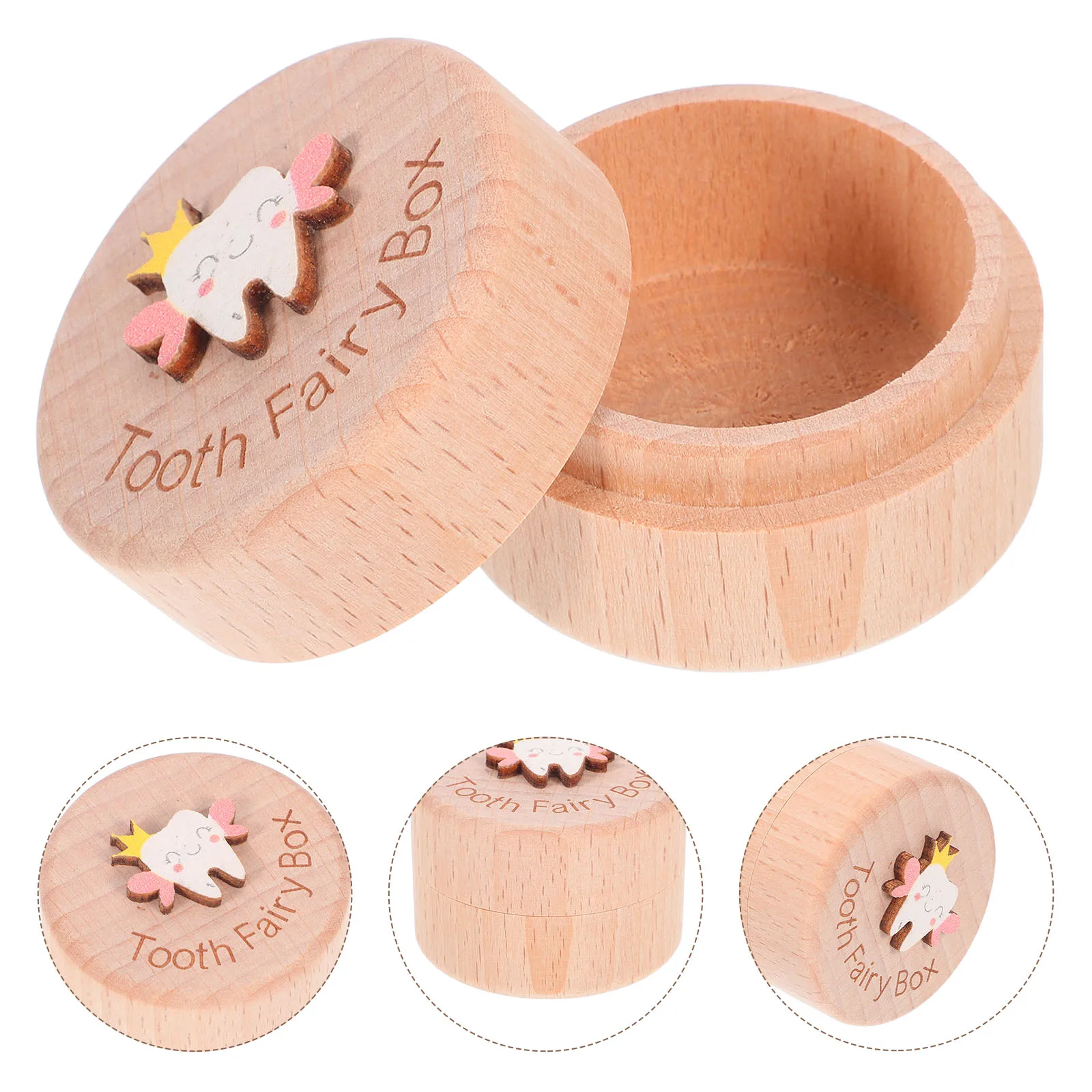 

Wooden Milk Teeth Organizer Collecting Teeth High Quality Baby Tooth Box Kids Keepsake Organizer Memory Save Gifts Tooth Box