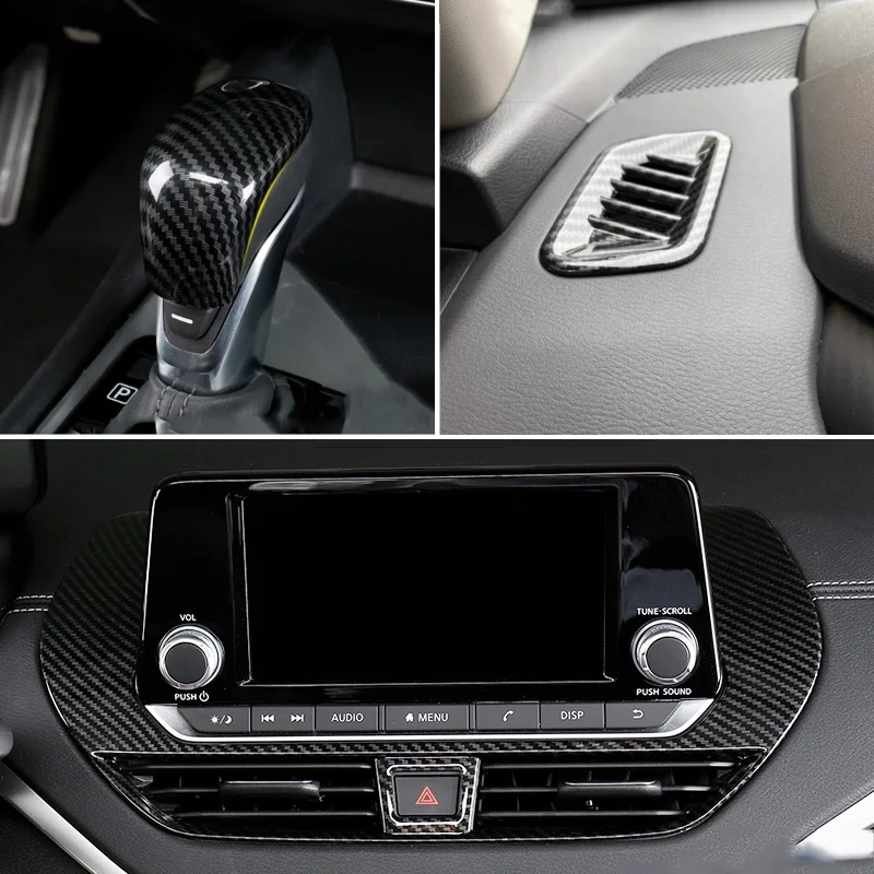 

For Nissan Altima Teana 2019-2025 Car Interior Decorative Lines Center Control Gear Box door switch lock frame door handle stick