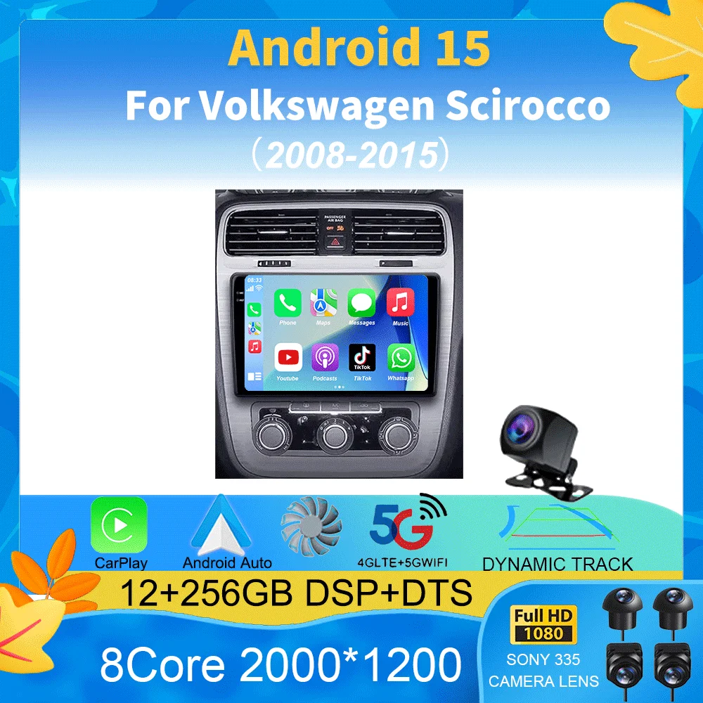 

Android 15 Car radio For Volkswagen Scirocco 2008-2015 Video Player Multimedia Stereo Navigation GPS No 2din 2 din dvd